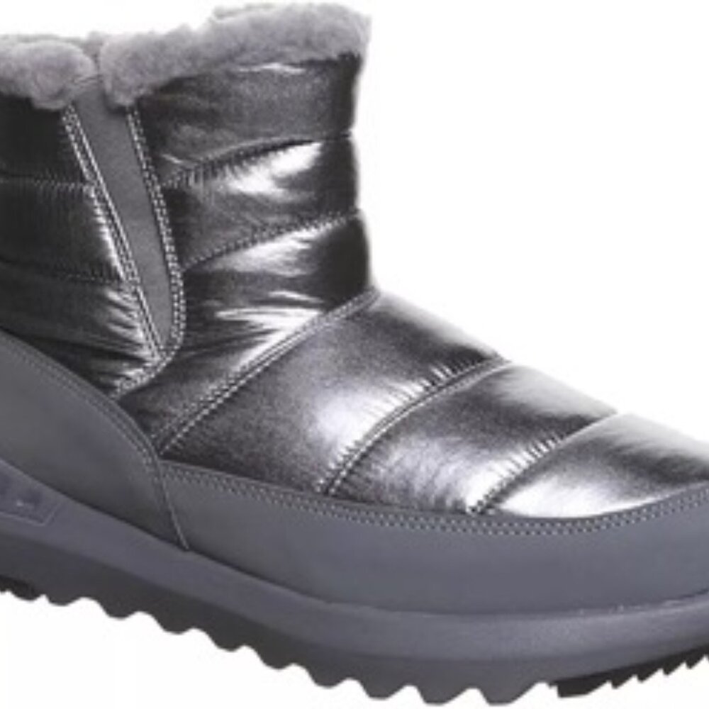 BearPaw Women's Metallic Gray Winter & Rain Boot